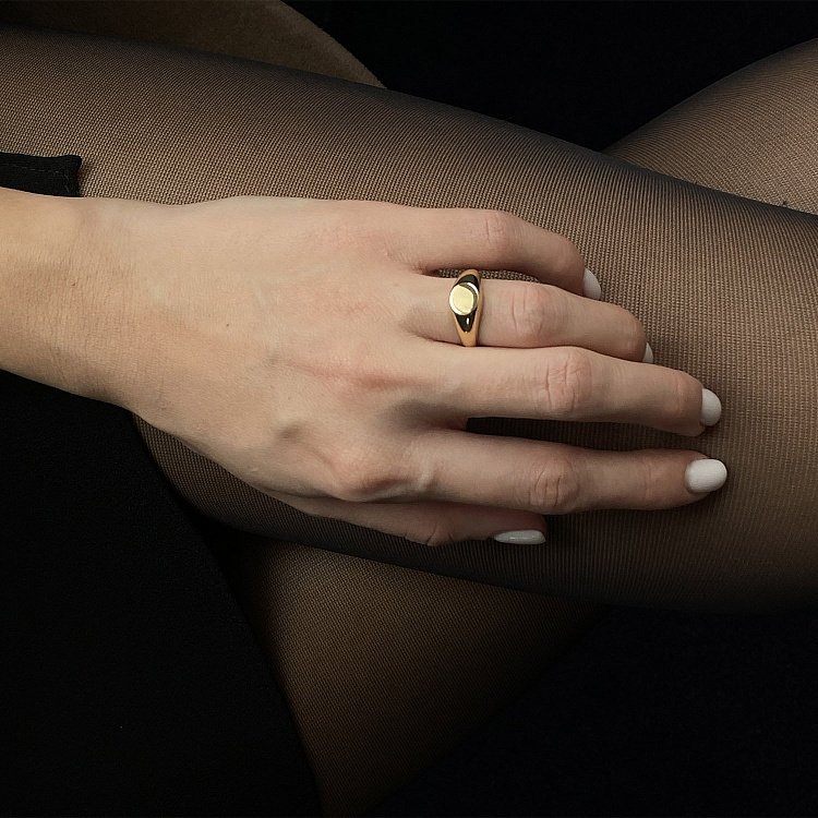 Печатка в жовтому золоті к06720 від ювелірного магазину Онікс - 4