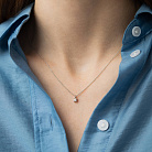 Золотое колье с бриллиантом колб0173у от ювелирного магазина Оникс - 3