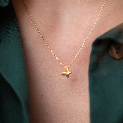 Кольє "Метелик" у жовтому золоті кол02149 №6