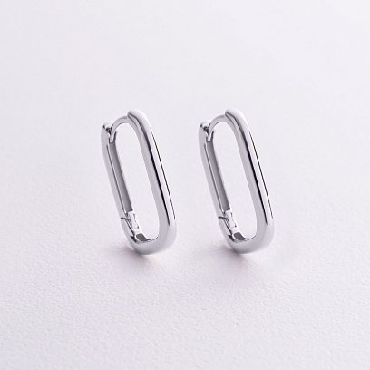 Сережки "Kirsten" у білому золоті с08924