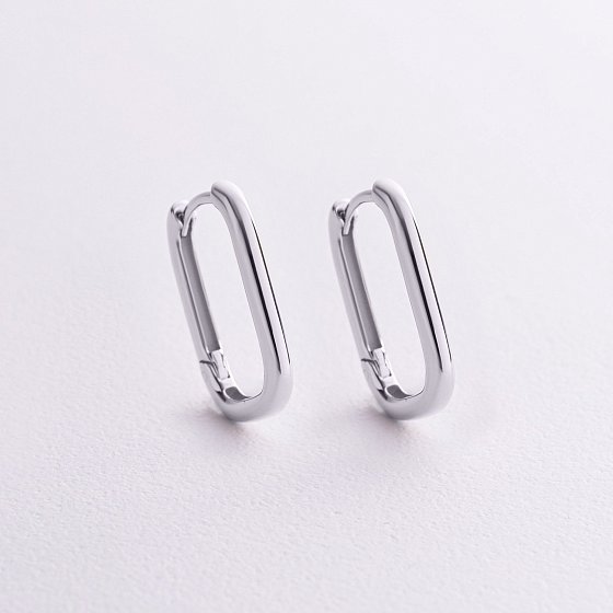 Сережки "Kirsten" у білому золоті с08924