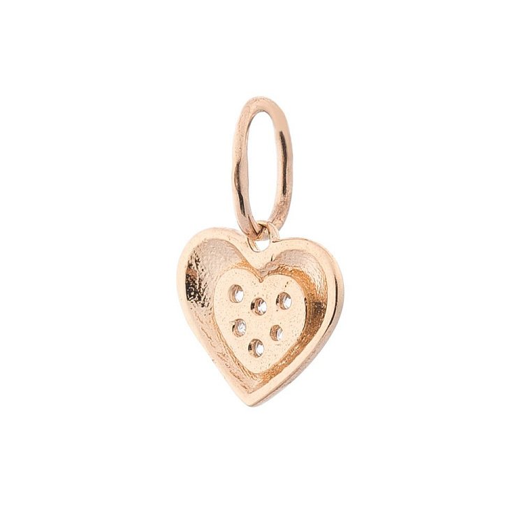 Золотий кулон "Сердечко" (фіаніти) п02911 від ювелірного магазину Онікс - 1