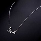 Срібне кольє "Love" 18377 от ювелирного магазина Оникс