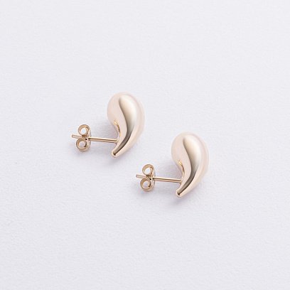 Сережки - пусети "Megan" у жовтому золоті с09268 №2