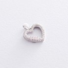 Золотий кулон "Серце" з діамантами ﻿ п171ri от ювелирного магазина Оникс