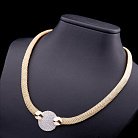 Ексклюзивне золоте кольє з фіанітами (плетіння "Попкорн") кол00711 от ювелирного магазина Оникс