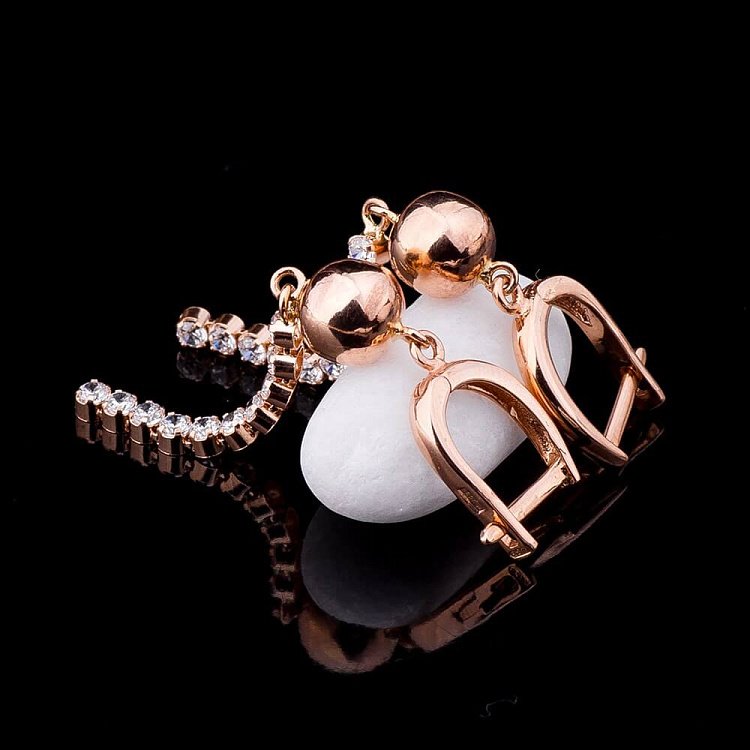 Сережки "Кульки" (фіаніти) с01314 від ювелірного магазину Онікс - 2