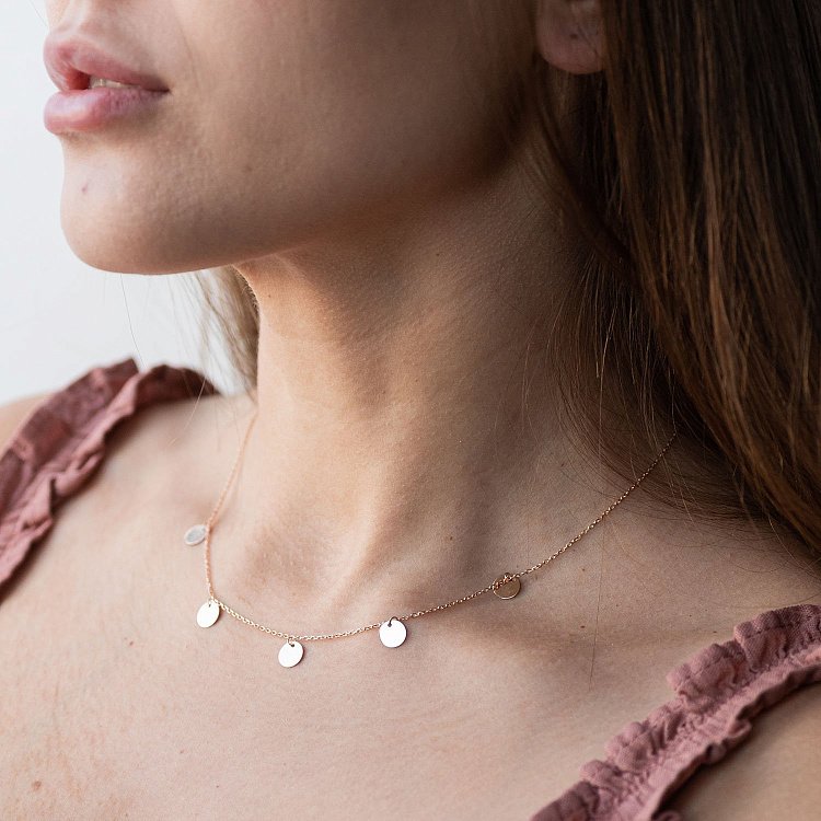 Золоте кольє "Монетки" кол01435 від ювелірного магазину Онікс