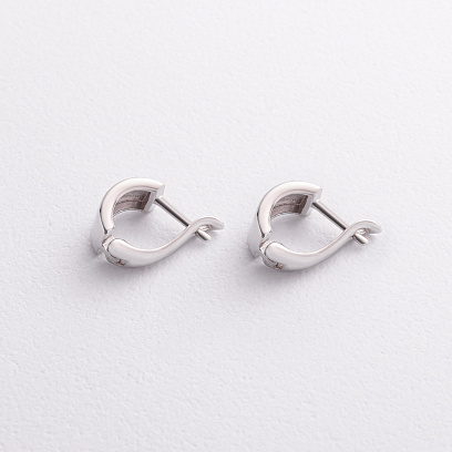 Серебряные серьги на английской застежке 123601 №3