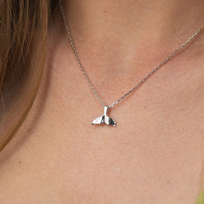 Серебряное колье "Хвост кита" 181056 №2