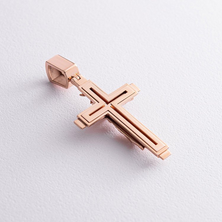 Золотий хрест "Трьох Святих" 11062400 від ювелірного магазину Онікс - 5