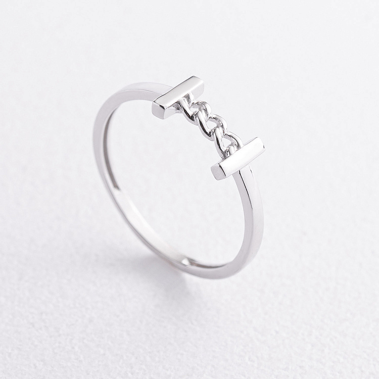 Каблучка "Patrice" у білому золоті к08523 від ювелірного магазину Онікс