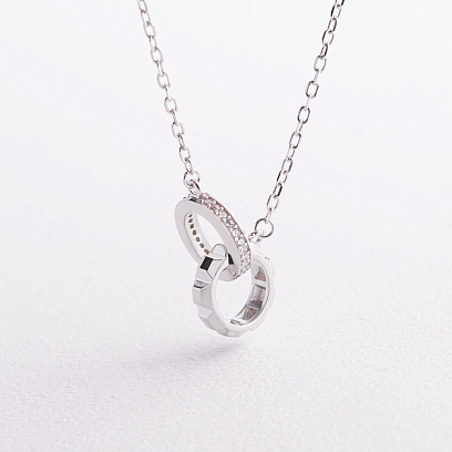 Серебряное колье "Isabelle" с фианитами 181369