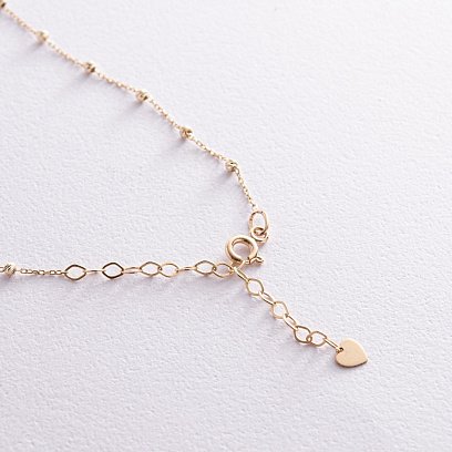 Кольє "Кульки" у жовтому золоті кол02408 №5