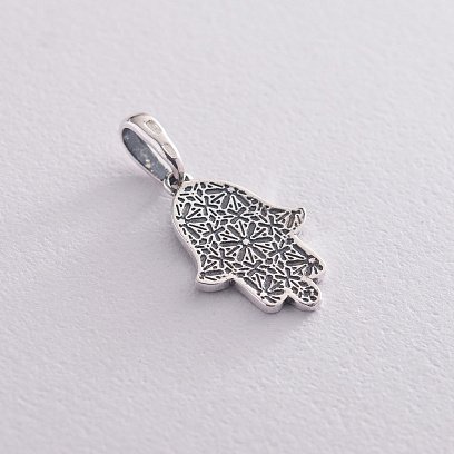 Серебряная подвеска "Хамса" 132189 №2