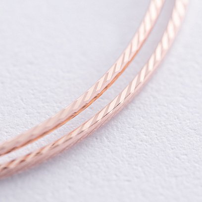 Серьги - кольца в красном золоте с08624 №4