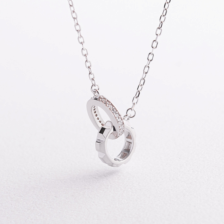 Серебряное колье "Isabelle" с фианитами 181369 от ювелирного магазина Оникс