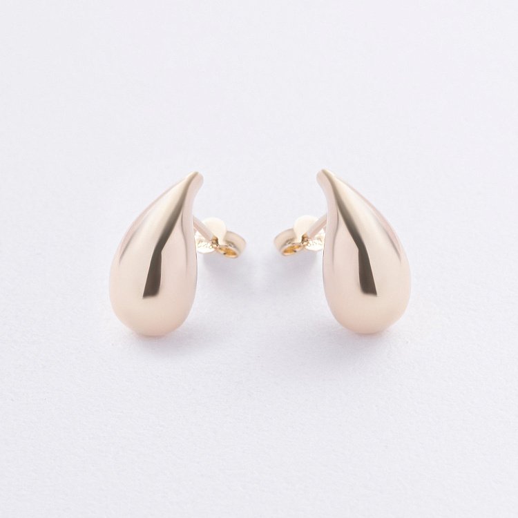 Серьги - пусеты "Megan" в желтом золоте с09268 от ювелирного магазина Оникс