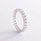 Кольцо "Paris" с дорожкой камней в белом золоте к07202 от ювелирного магазина Оникс