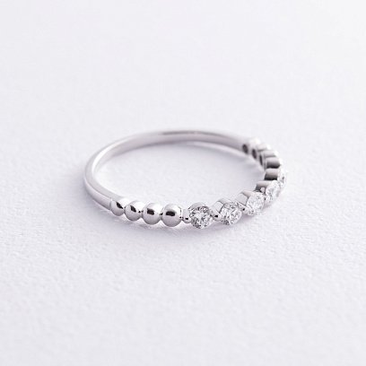 Каблучка в білому золоті з діамантами кб0493cha №3