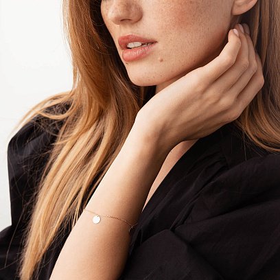 Браслет "Монетки" в красном золоте б05115 №4