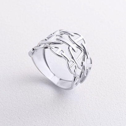 Кольцо "Helen" в белом золоте к08434