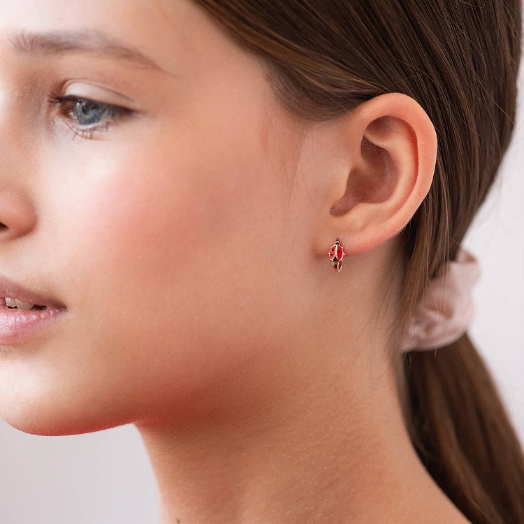 Золоті дитячі сережки "Сонечка" с04782 від ювелірного магазину Онікс - 1