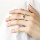 Серебряное кольцо "Сердечко" 112062 от ювелирного магазина Оникс - 1