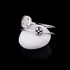 Срібний перстень "Конюшина" з фіанітами 111822 от ювелирного магазина Оникс - 1