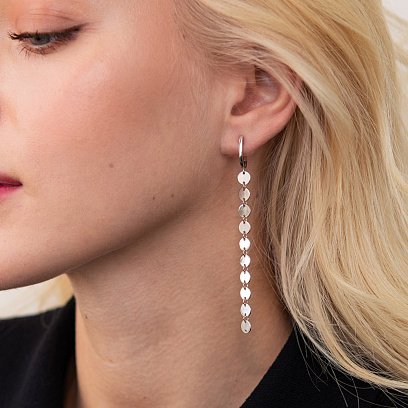 Серебряные серьги "Мириады" 122378