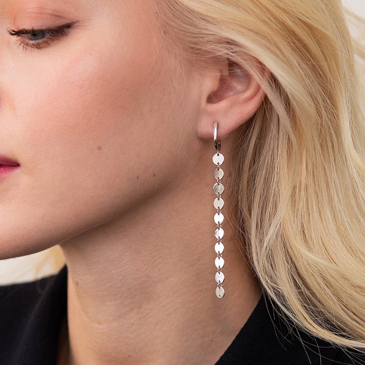 Серебряные серьги "Мириады" 122378 от ювелирного магазина Оникс