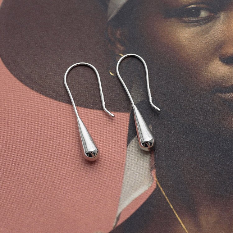 Срібні сережки "Крапельки" 122503 від ювелірного магазину Онікс - 5