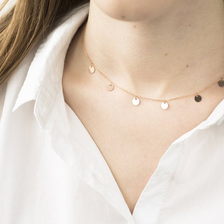 Золоте кольє з монетками кол01417 від ювелірного магазину Онікс - 2