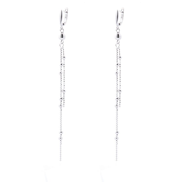 Серебряные серьги "Роса" 122249 от ювелирного магазина Оникс - 1