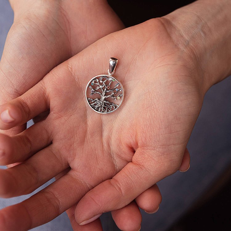 Срібна підвіска "Дерево життя" (фіаніт) 132727 від ювелірного магазину Онікс - 3