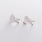 Серебряные серьги в стиле минимализм 122504 от ювелирного магазина Оникс - 2