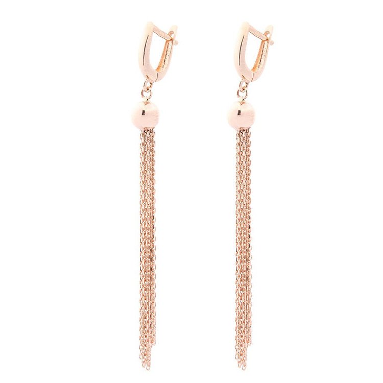 Золоті сережки "Ланцюжки" с06083 від ювелірного магазину Онікс - 1