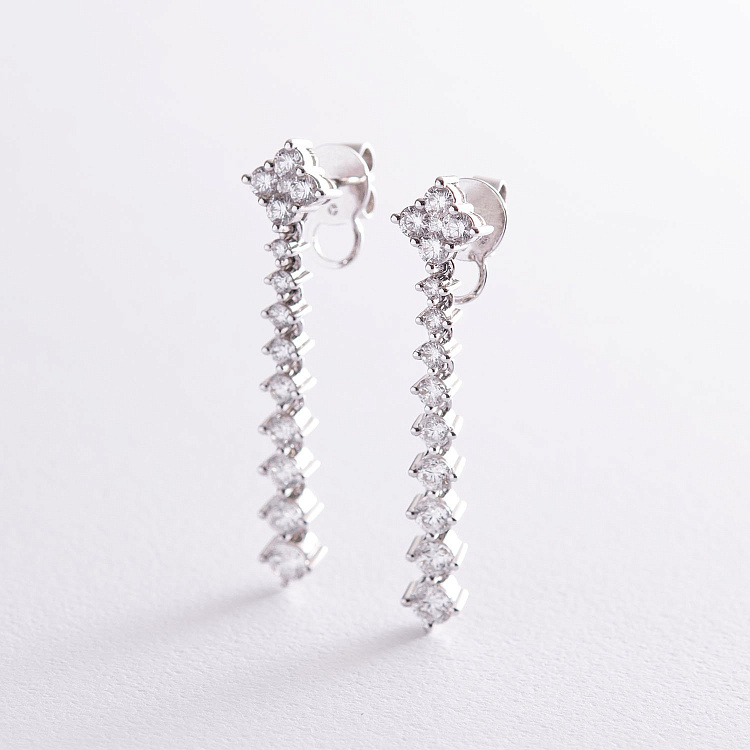 Золоті сережки з діамантами сб0197cha від ювелірного магазину Онікс