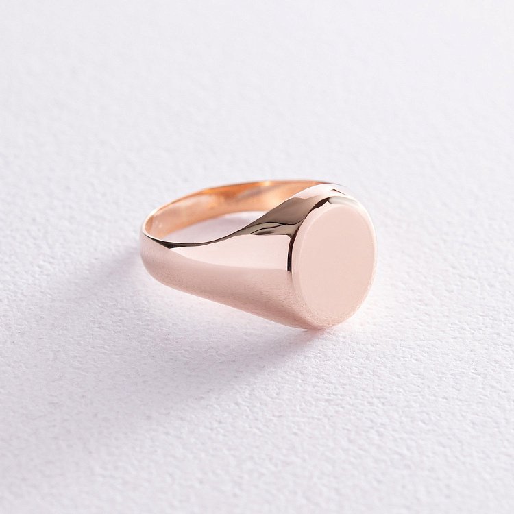 Печатка в красном золоте (возможна гравировка) к07197 от ювелирного магазина Оникс