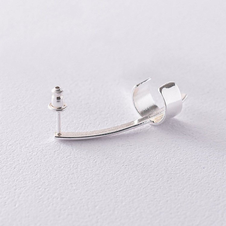 Срібна каффа "Дотик" (на праве вушко) 122913 від ювелірного магазину Онікс - 9