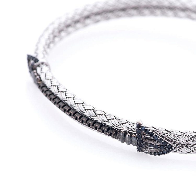 Серебряный браслет с фианитами 141003 от ювелирного магазина Оникс - 1