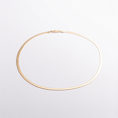 Кольє "Наомі" у жовтому золоті (снейк) ц00459-4,0