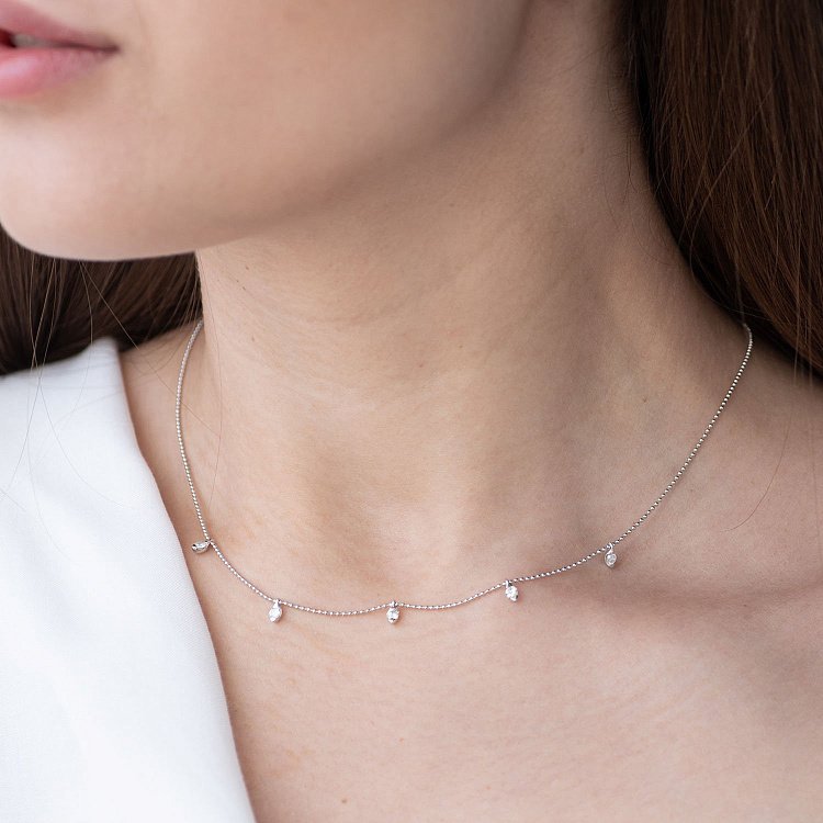 Золоте кольє з діамантами колб0050ch від ювелірного магазину Онікс - 2