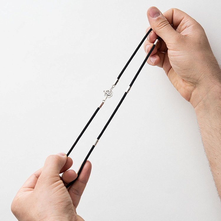 Шелковый шнурок с серебряной застежкой Ш0005-4в/д3 от ювелирного магазина Оникс - 2