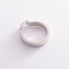 Помолвочное кольцо с фианитом (белое золото) к07173 от ювелирного магазина Оникс - 3