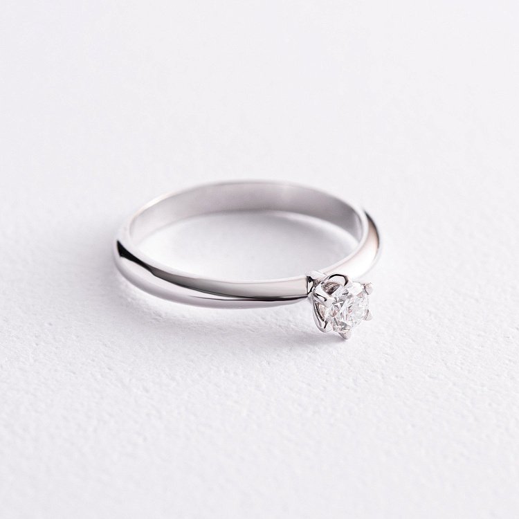 Заручальна золота каблучка з діамантом 26411121 - 2 Заручальна золота каблучка з діамантом 26411121 від ювелірного магазину Онікс - 2