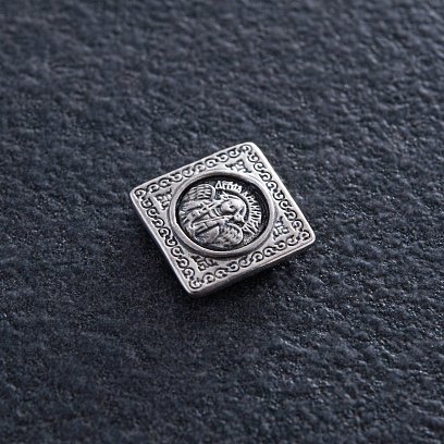 Серебряный мощевик с позолотой 132355 №6