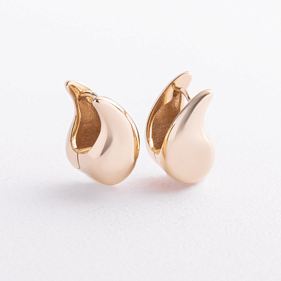 Сережки "Крапельки" у жовтому золоті с09686 №2