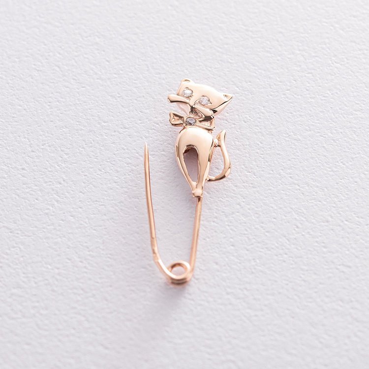 Золота шпилька "Кішечка"  зак00139 від ювелірного магазину Онікс