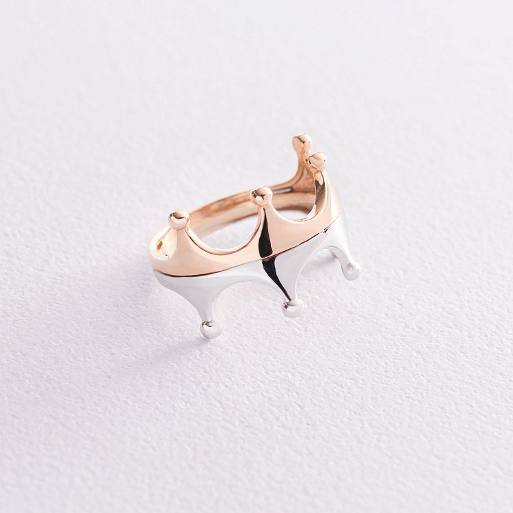 Золота каблучка "Корона" к05636 від ювелірного магазину Онікс